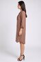 Women Chambray Midi Dress, Brown - 3
