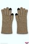 Women's Beige Winter Soft Textured Knit Gloves Touch Screen Compatible for Thumb and Index Finger, Cold-Protecting Warm Gloves for Phone and Tablet Use - 5
