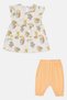 Toddlers Girl 2 Pieces Graphic Print Dress And Pants Set, Multicolor - 3