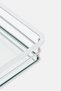 Vanity Tray Glass Mirror Base, Silver - 4