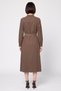 Women Ribbed Midi Dress, Brown - 4