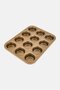 12 Cup Non Stick Muffin Pan, Gold - 2