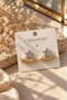 Zircon Stone Star Figured Fan Model Studded 2-Piece Earrings - 2