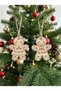 Christmas Tree Ornament/Wooden Christmas Tree Ornaments/Cookie Man Tree Ornament/2 Pieces 8 cm