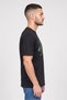 Men Crew Neck Short Sleeve Graphic Print T-Shirt, Black - 3