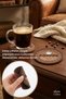 4 Silicone Coasters with Coffee Theme - 3