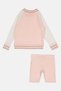 Toddlers Girl 2 Pcs Brand Logo Jacket And Shorts Set, Light Pink - 3