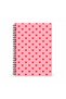 Pink Heart Metal Spiral Oval Corner Notebook Ivory A5 Unlined 100 Sheets - 3