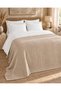 Vinera Knitwear Blanket Beige Crochet Stitched 100% Cotton Double 7-Piece Duvet Cover Set