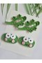 Cute Children's Hair Accessory with Frog and Lizard Figures, Pinterest Niche Series Hairpin, Handmade Crochet, Handcrafted, 4-Piece Snap Clip, Girls' Knitted Hair Accessory - 3