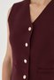 Steel Knitted Burgundy Knitted Vest - 4