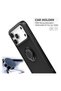 Apple iPhone 18 Pro Compatible Case with Ring Stand Extra Impact Protection Hard Silicone Cover - Green - 5