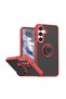 Samsung Galaxy S26 Fe Compatible Case with Ring Stand Full Impact Protection Hard Silicone Cover Red