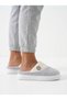 Women's House Slippers Plush Furry Button Detailed Padded Sole Silent Soft Winter Slippers - 8
