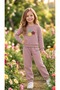 Girl's Winter Tracksuit Set Sweatshirt Bottoms Cotton Three-Thread Ribbed 3-4-5-6-7 Years Old (Please Choose One Size Larger)