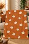 Polka Pumpkin Pumpkin Patterned Multi-Purpose Fleece Blanket & Coverlet - 2