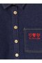 Peak New Season Indigo Embroidered Girls' Jean Shirt - 2