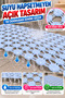 Crystal Non-Slip Suction Cup Bath Mat Blue 68X35 cm Wet Floor Anti-Slip Bathtub Shower Cabin Pvc Mat - 2