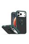 Apple iPhone 18 Pro Compatible Case with Ring Stand Extra Impact Protection Hard Silicone Cover - Green