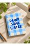 Some Drink Water Metal Spiral Oval Corner Notebook Ivory A5 Unlined 100 Sheets