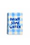 Some Drink Water Metal Spiral Oval Corner Notebook Ivory A5 Unlined 100 Sheets - 3