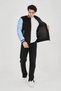 Marchè Bien Men's Inner Fiber and Lined Sleeves Faux Leather Jacket - Blue - 3
