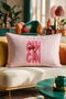 Pink Retro Cherry Gin Gin Rectangular Throw Pillow Cover 50X30 cm Double Sided Suede Pillowcase