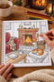 Warm Winter Evenings Adult Coloring Book - Cozy Winter Themed Coloring Book - 20X20 Size - 30 Images - 2