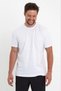 Marchè Bien Men's Plain Combed Cotton T-Shirt Crew Neck Short Sleeve Regular Fit T-Shirt - White - 3
