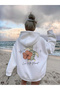 Women's Love in the Moment Printed 3 Thread Oversized Hoodie Sweatshirt