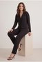 Women's Front Buttoned V-Neck Long Sleeve Nightgown and Loungewear Set Relaxed Fit - 3