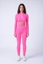 Seamless High Waist Tummy Control Leggings and Zipper Crop Top Women's Fitness Set - 2