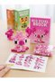 3D Pink Figure Micro Block Building Set - Mini Pixel Lego Type Toy with Gift Box