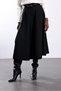 Black Slit Flared Midi Skirt - 4