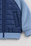 Boy's Quilted Plush Sleeve Hooded College Jacket - 5