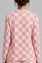 Women's Striped Regular Fit Red Pajama Set 4766 - 6