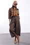 Brown Striped Barrel Pants 51512 - 2