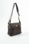 Brown Four-Compartment Women's Crossbody Bag with Adjustable Strap - 3