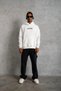 Marchè Bien Men's 3 Thread Cotton Hooded Printed Oversize Sweatshirt Hoodie with Pockets - White - 5