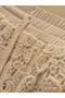 Daisy Motif Textured Corded Bohemian Crochet Macrame Floral Ethnic Holiday Beach Seaside Lace Elastic Waist Tie Women's Mini Shorts - 5