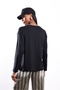 Black Crew Neck Basic Long Sleeve T-Shirt 151357 - 5