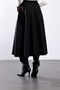 Black Slit Flared Midi Skirt - 6
