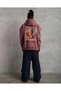 Marchè Bien Men's 3 Thread Cotton Hooded Printed Sweatshirt with Pockets - Dusty Rose - 7