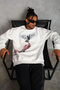 Men's Dove Printed 3-Thread Cotton Crew Neck Sweatshirt - White - 5