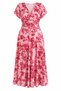 Floral Patterned Midi Tulle Dress