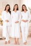 Cotton Maternity Nightgown and Pajama Set with Hidden Nursing Features, 4-Piece Effortt - 2