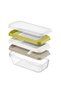 Grater Set with Bowl 3-Piece Slicer Thin and Thick Grater with Lid Stainless Blade Gray - 4