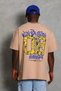 Men's Printed T-Shirt Short Sleeve Crew Neck Oversize T-Shirt - Beige - 5