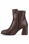 Sovana Women's Heeled Boots with Blunt Toe and Zipper - 4