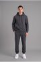 Men's Dark Smoked Tracksuit Set 3-Strap Soft Fabric with Side Pockets - 5